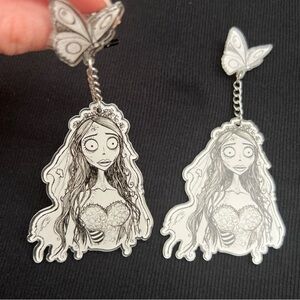 Black & White Corpse Bride Dangle Earrings